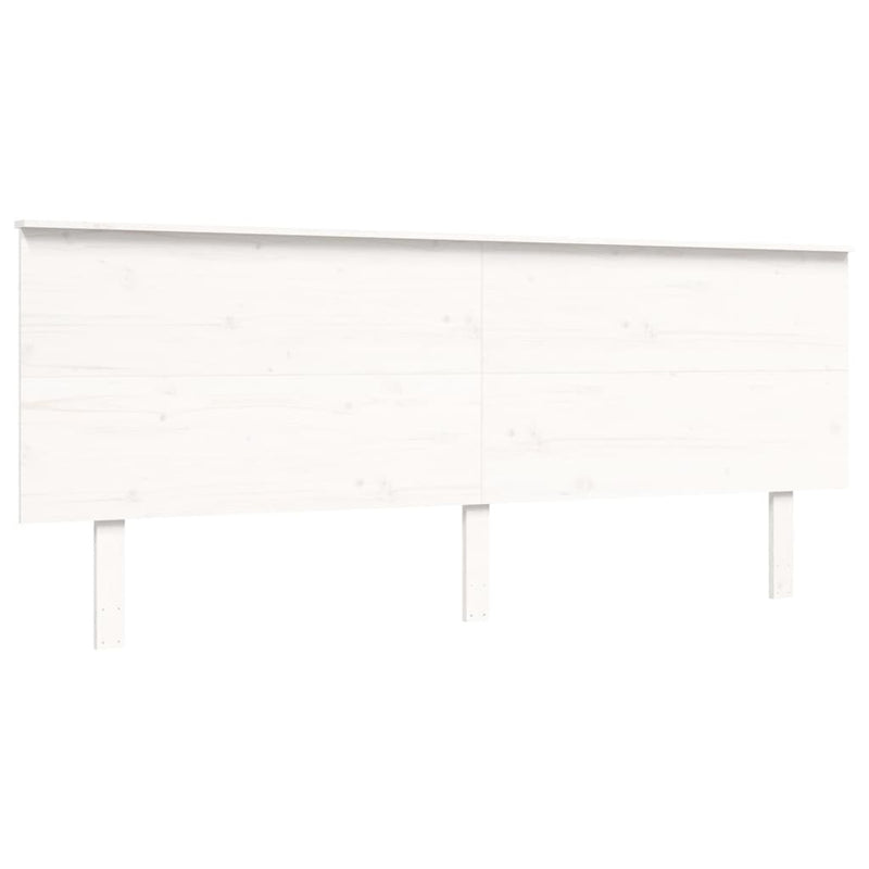 Bed Frame without Mattress White Super King Size Solid Wood