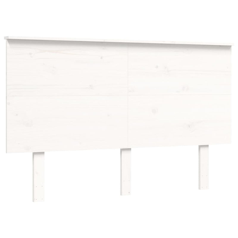 Senior Bed without Mattress White 140x200 cm Solid Wood