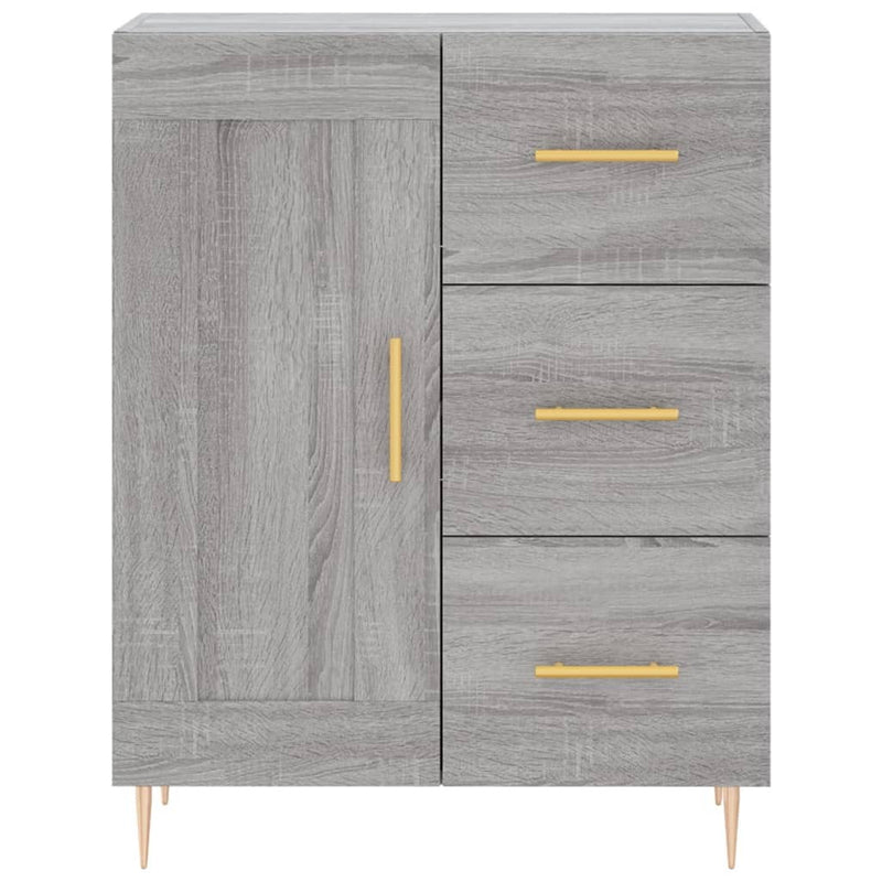 Highboard Grey Sonoma 69.5x34x180 cm Engineered Wood