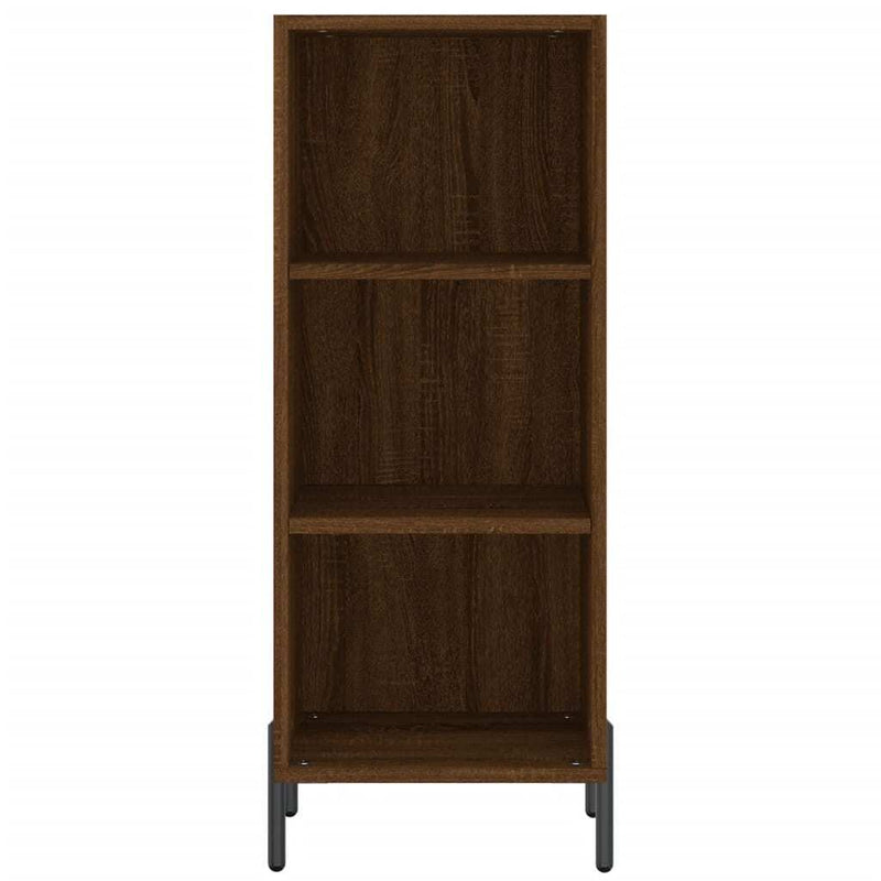 Highboard Brown Oak 34.5x34x180 cm Engineered Wood