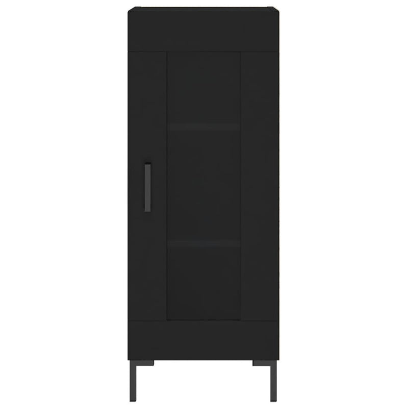 Highboard Black 34.5x34x180 cm Engineered Wood