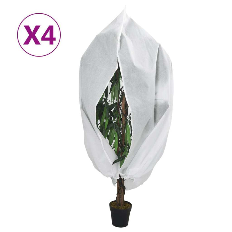 Plant Fleece Covers with Zip 4 pcs 70 g/m 1.55x1.55 m