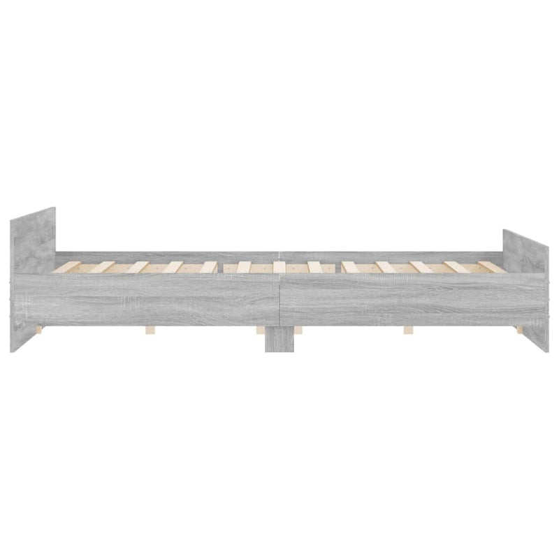 Bed Frame without Mattress Grey Sonoma 180x200 cm Super King