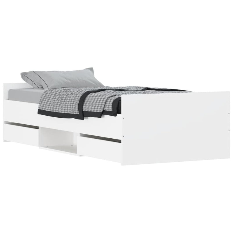 Bed Frame without Mattress White 90x200 cm