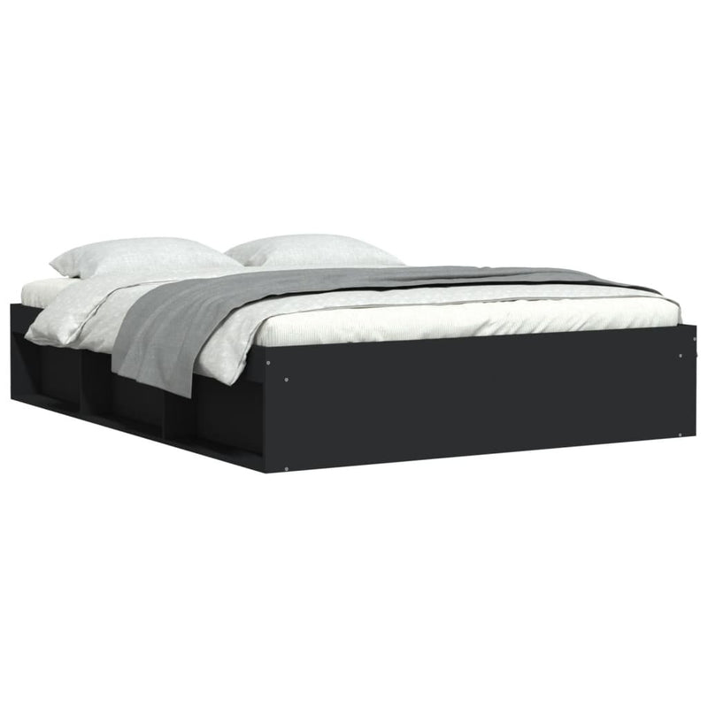 Bed Frame without Mattress Black 160x200 cm