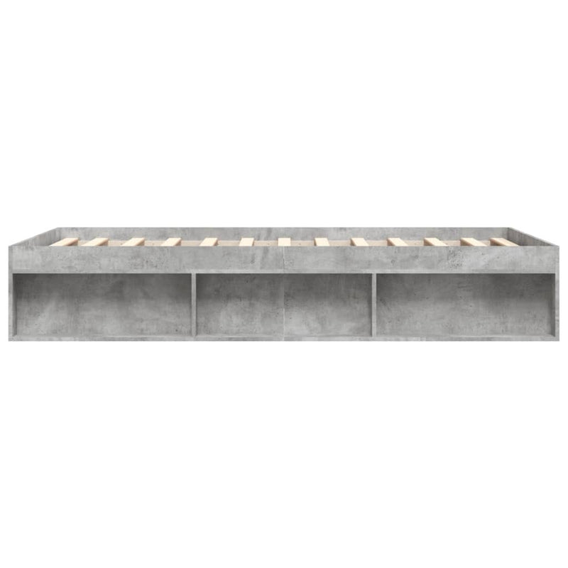 Bed Frame without Mattress Concrete Grey 140x190 cm