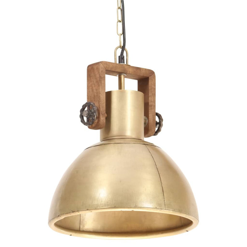 Industrial Hanging Lamp 25 W Brass Round 30 cm E27