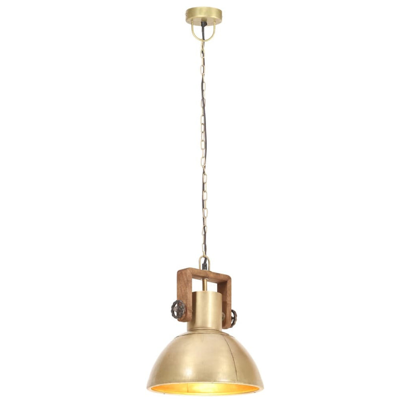 Industrial Hanging Lamp 25 W Brass Round 30 cm E27