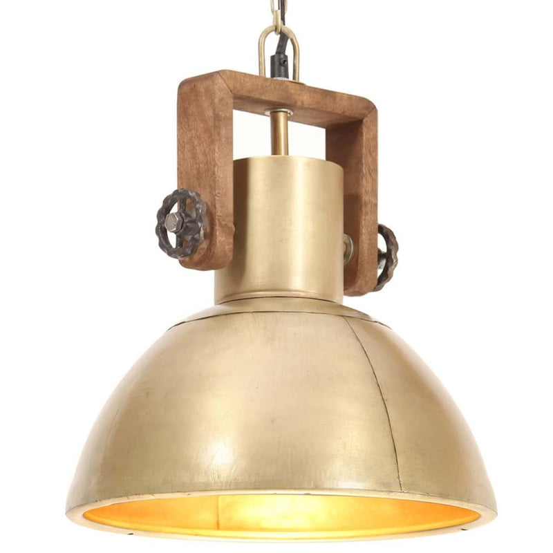 Industrial Hanging Lamp 25 W Brass Round 30 cm E27