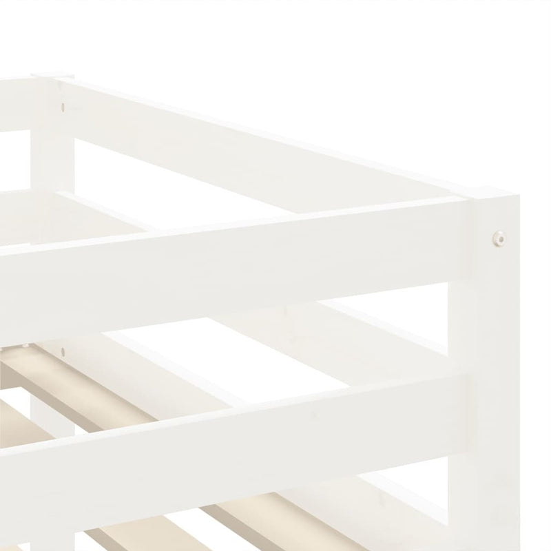 Kids' Loft Bed with Tunnel without Mattress White&Black 80x200cm