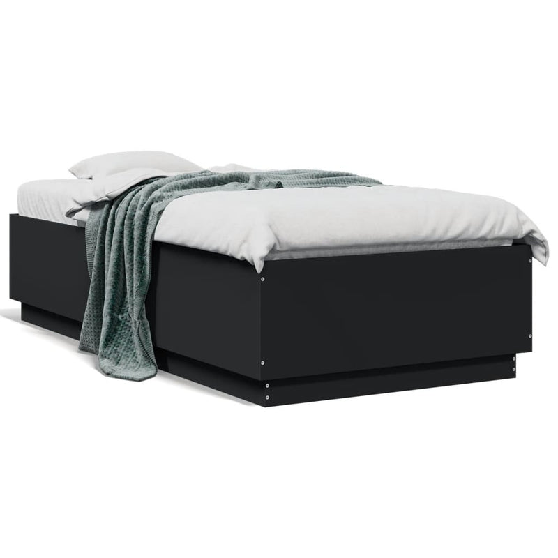 Bed Frame without Mattress Black 90x190 cm Single