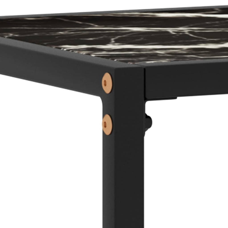 Console Table Black 80x35x75 cm Tempered Glass