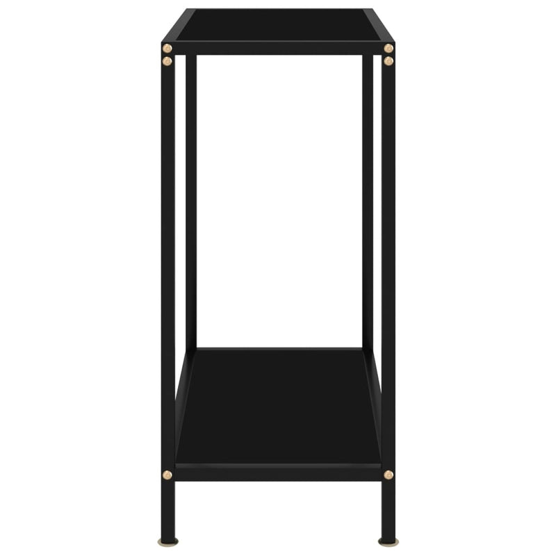 Console Table Black 60x35x75 cm Tempered Glass