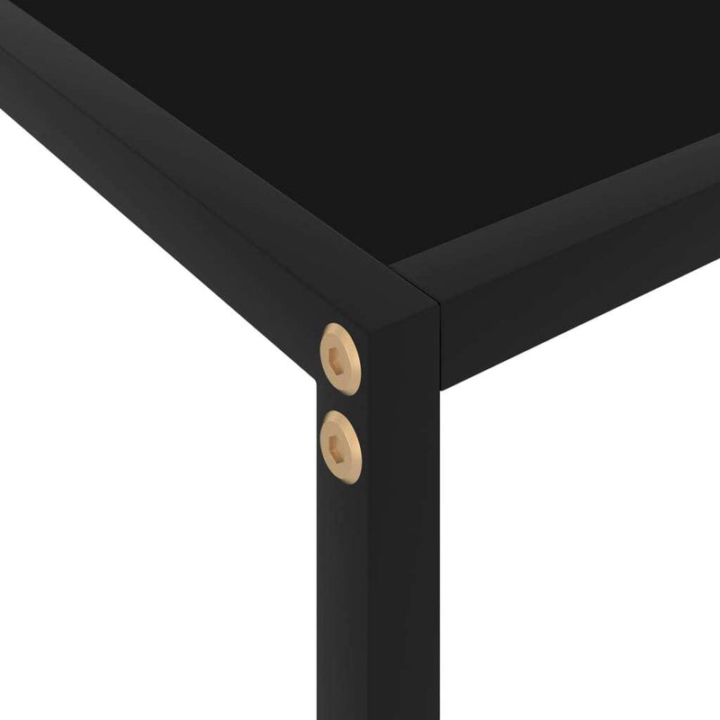 Console Table Black 60x35x75 cm Tempered Glass