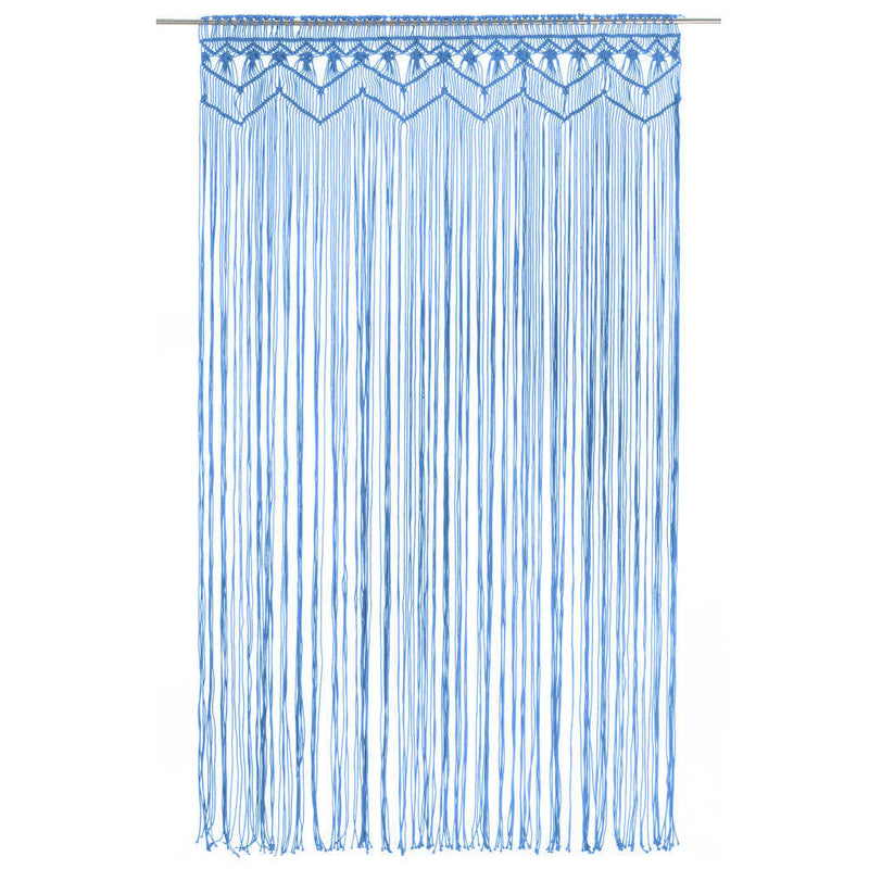 Macrame Curtain Blue 140x240 cm Cotton