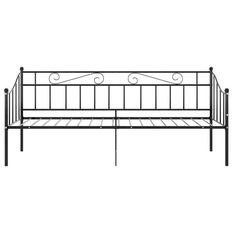 Sofa Bed Frame without Mattress Black Metal 90x200 cm