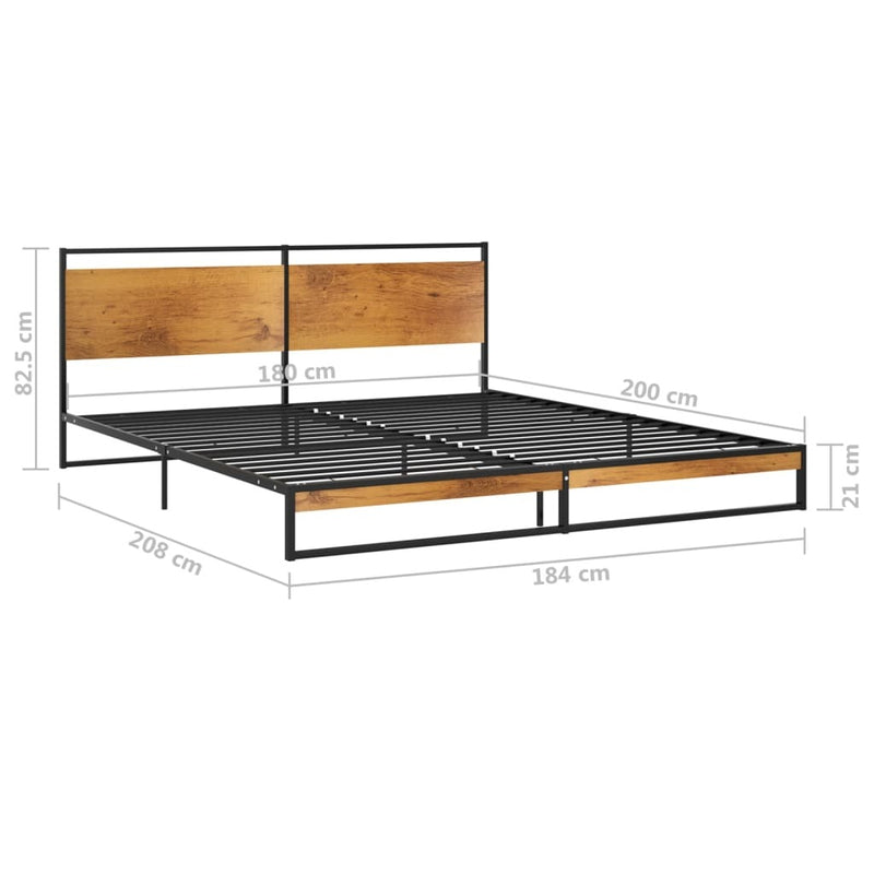 Bed Frame without Mattress Metal 180x200 cm Super King