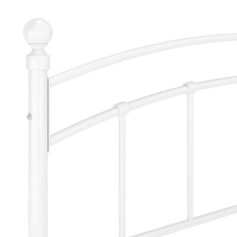 Bed Frame without Mattress White Metal 200x200 cm