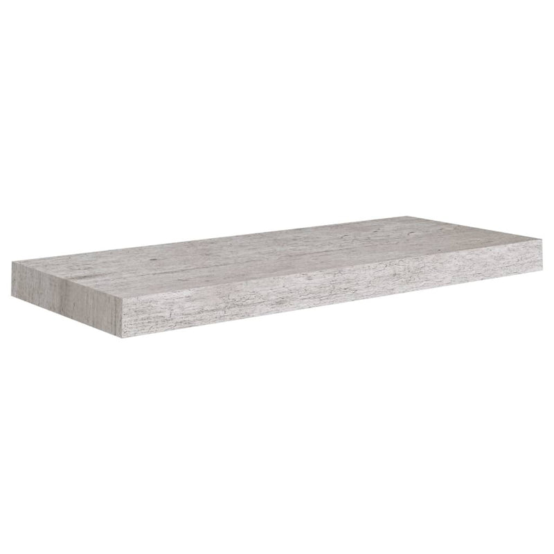 Floating Wall Shelves 2 pcs Concrete Grey 60x23.5x3.8 cm MDF