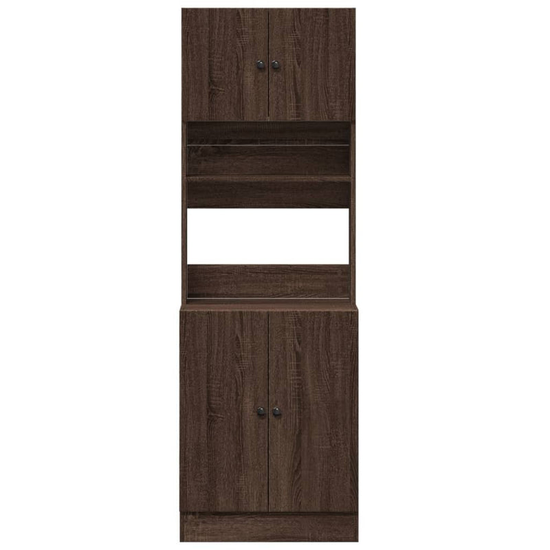 Kitchen Cabinet Brown Oak 60x50x180 cm Engineered Wood