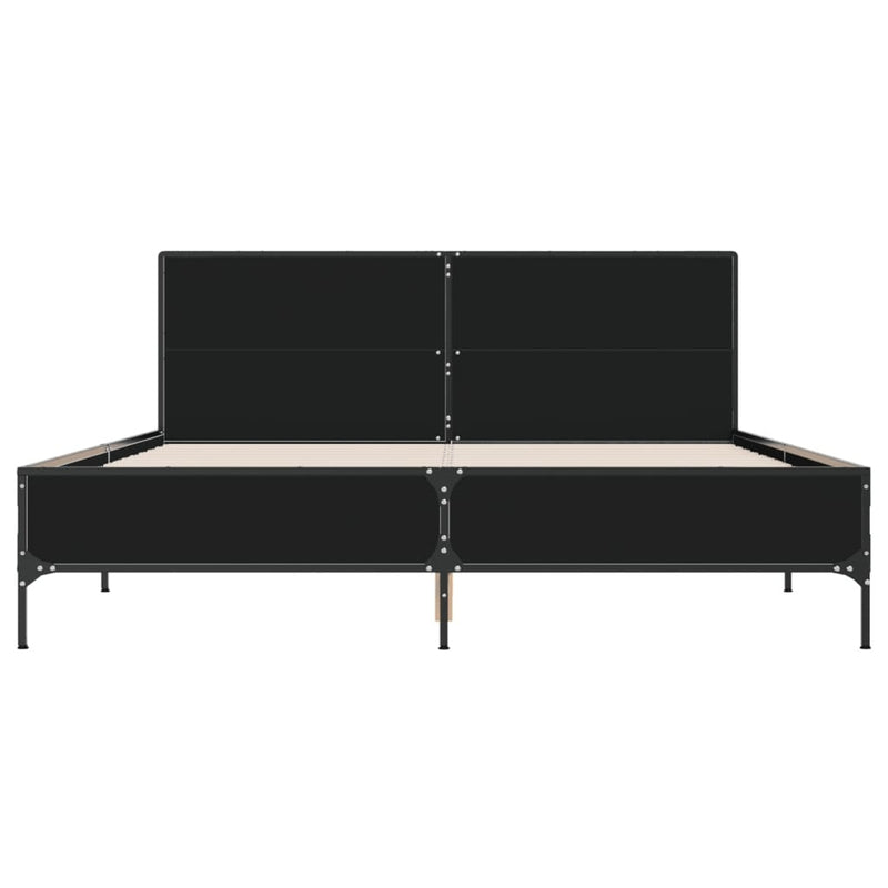 Bed Frame without Mattress Black 160x200 cm