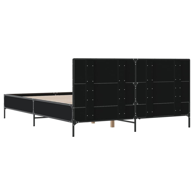 Bed Frame without Mattress Black 160x200 cm