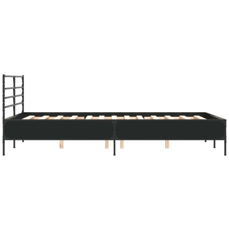 Bed Frame without Mattress Black 120x200 cm