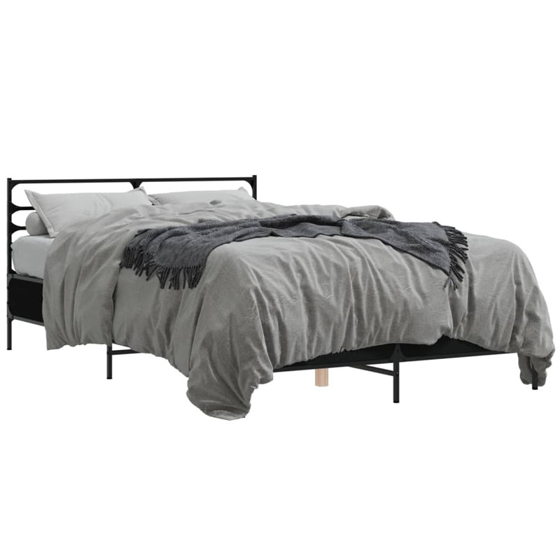 Bed Frame without Mattress Black 120x200 cm