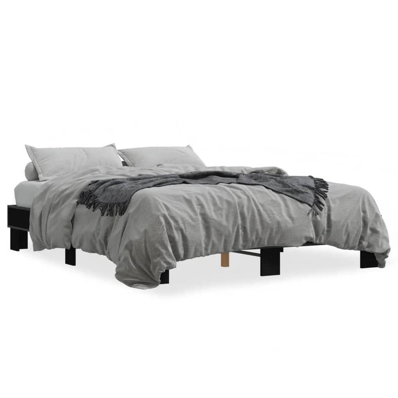 Bed Frame without Mattress Black 150x200 cm King Size