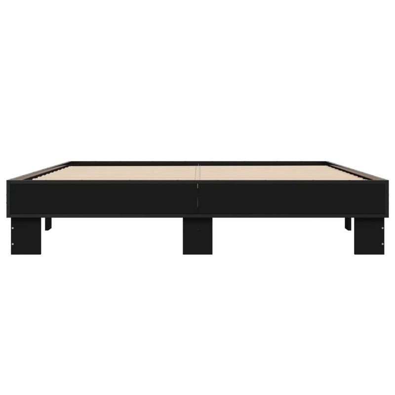 Bed Frame without Mattress Black 150x200 cm King Size