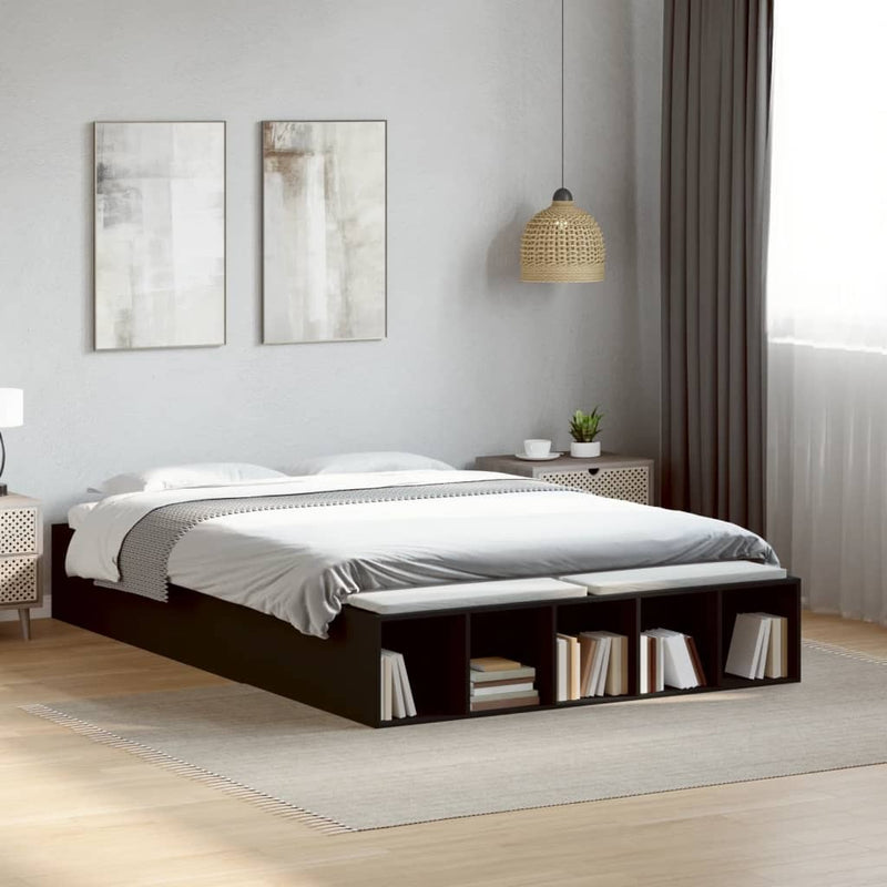 Bed Frame without Mattress Black 120x190 cm Small Double