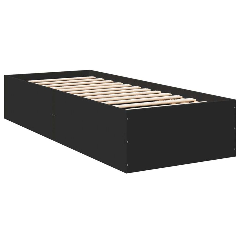 Bed Frame without Mattress Black 90x190 cm Single