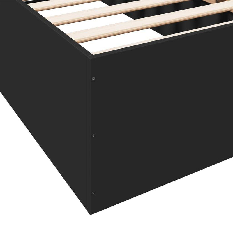 Bed Frame without Mattress Black 90x190 cm Single