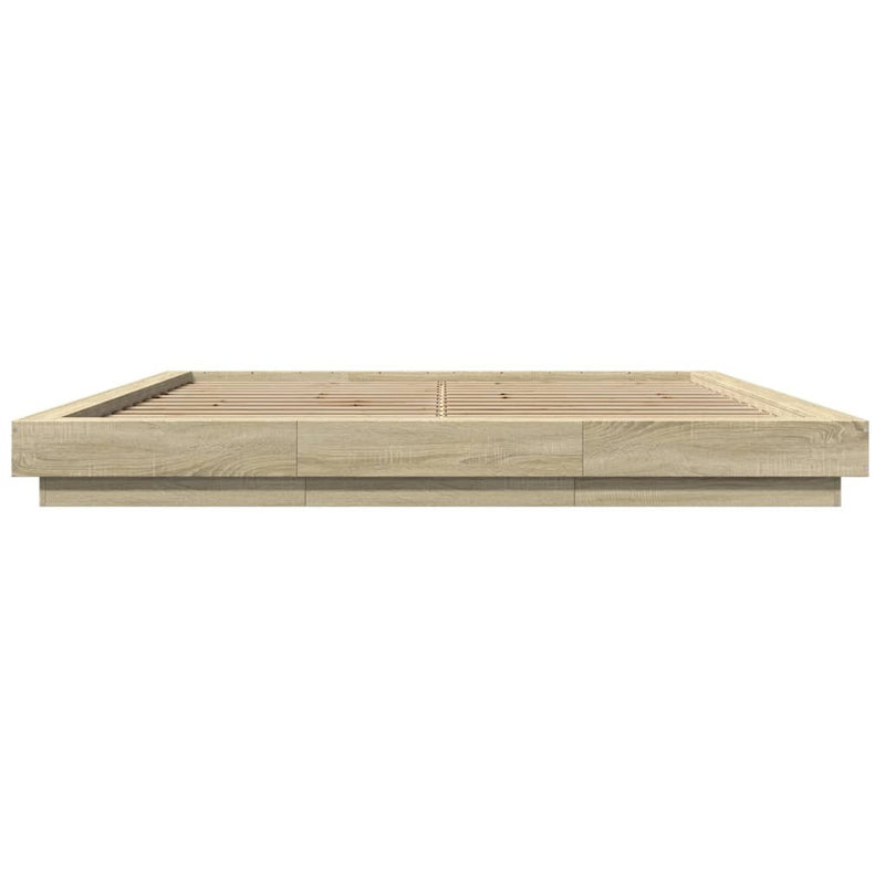 Bed Frame without Mattress Sonoma Oak 180x200 cm Super King