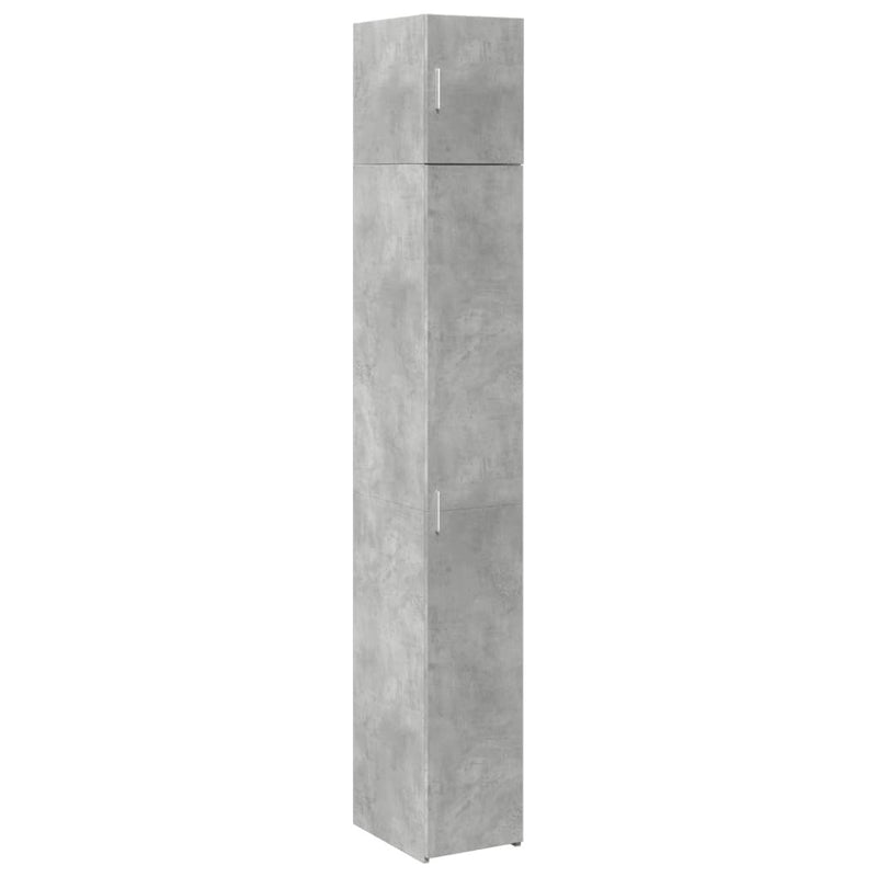 Slim Storage Cabinet Concrete Grey 30x42.5x225 cm Engineered Wood