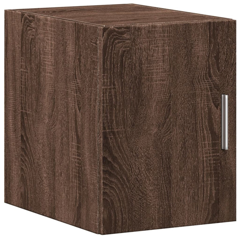 Slim Storage Cabinet Brown Oak 30x42.5x225 cm Engineered Wood