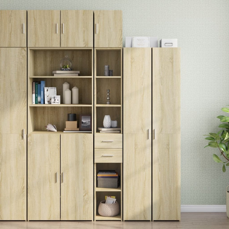 Slim Storage Cabinet Sonoma Oak 30x42.5x225 cm Engineered Wood