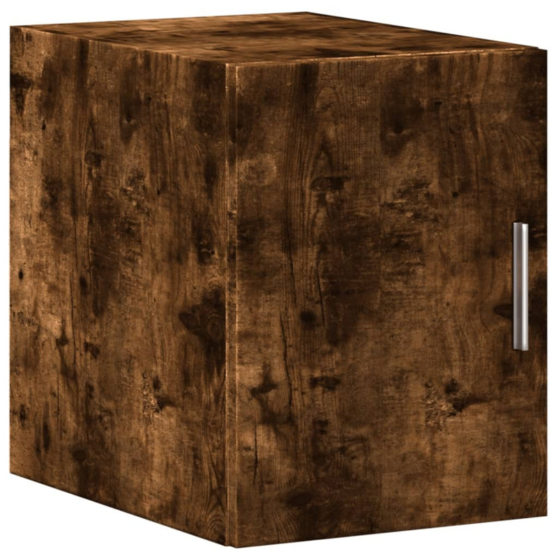 Slim Storage Cabinet Smoked Oak 30x42.5x225 cm Engineered Wood