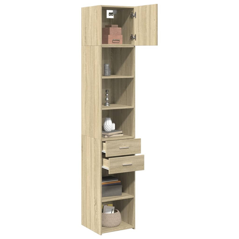 Slim Storage Cabinet Sonoma Oak 40x42.5x225 cm Engineered Wood