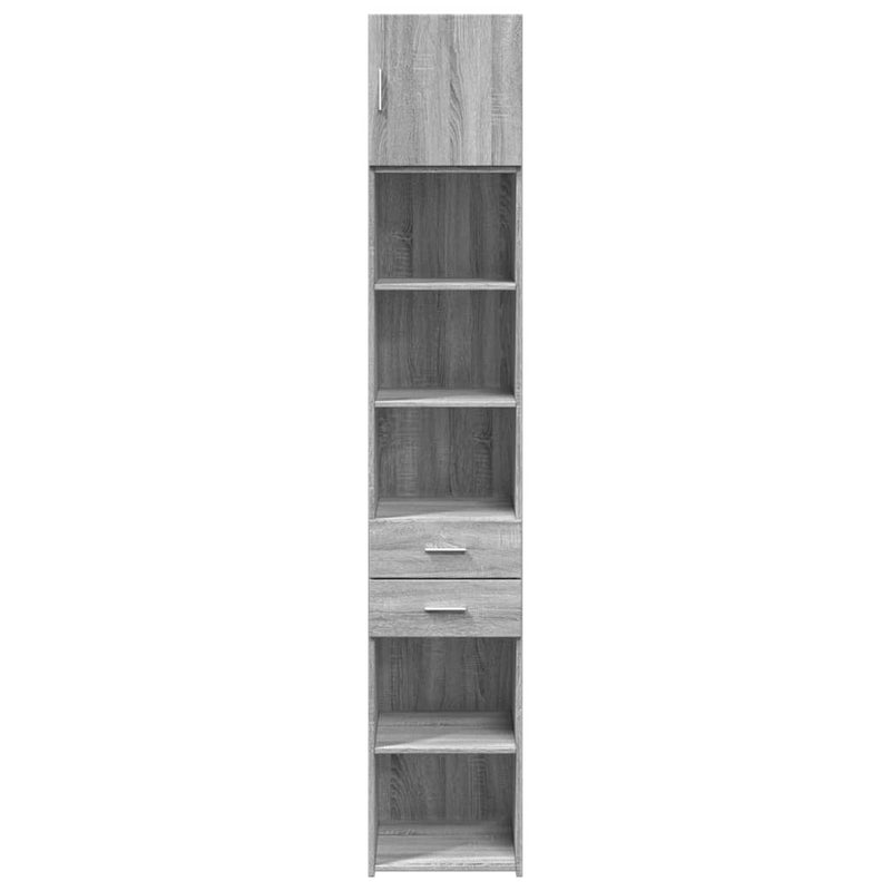 Slim Storage Cabinet Grey Sonoma 40x42.5x225 cm Engineered Wood