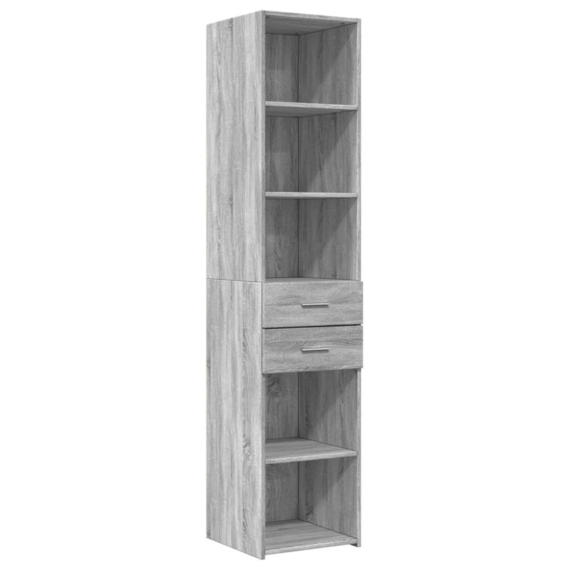 Slim Storage Cabinet Grey Sonoma 40x42.5x225 cm Engineered Wood