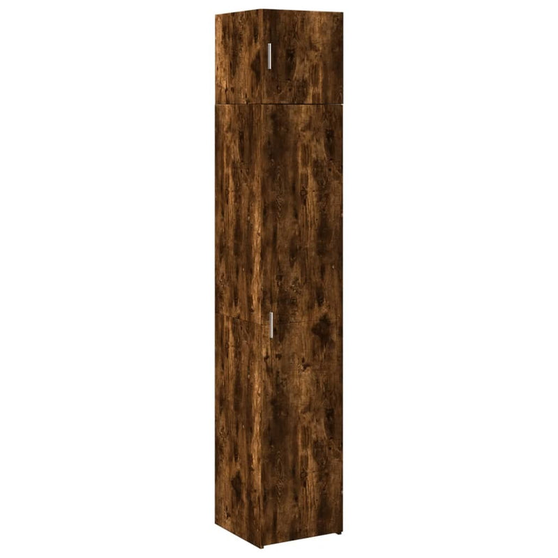 Slim Storage Cabinet Smoked Oak 40x42.5x225 cm Engineered Wood