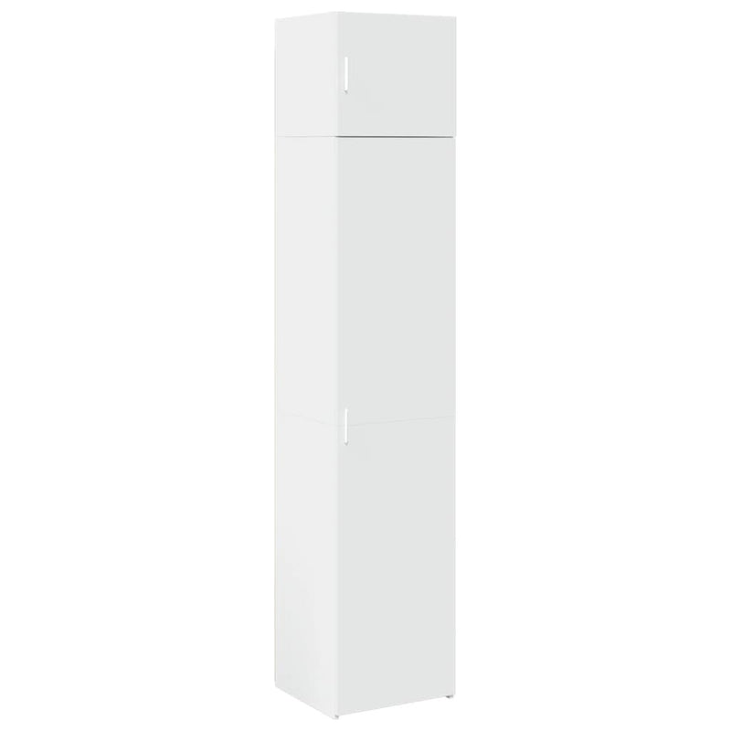 Slim Storage Cabinet White 45x42.5x225 cm Engineered Wood