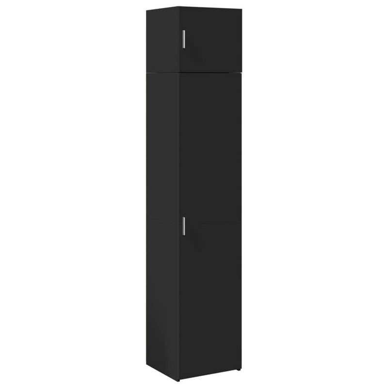 Slim Storage Cabinet Black 45x42.5x225 cm Engineered Wood