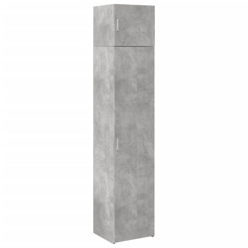 Slim Storage Cabinet Concrete Grey 45x42.5x225 cm Engineered Wood