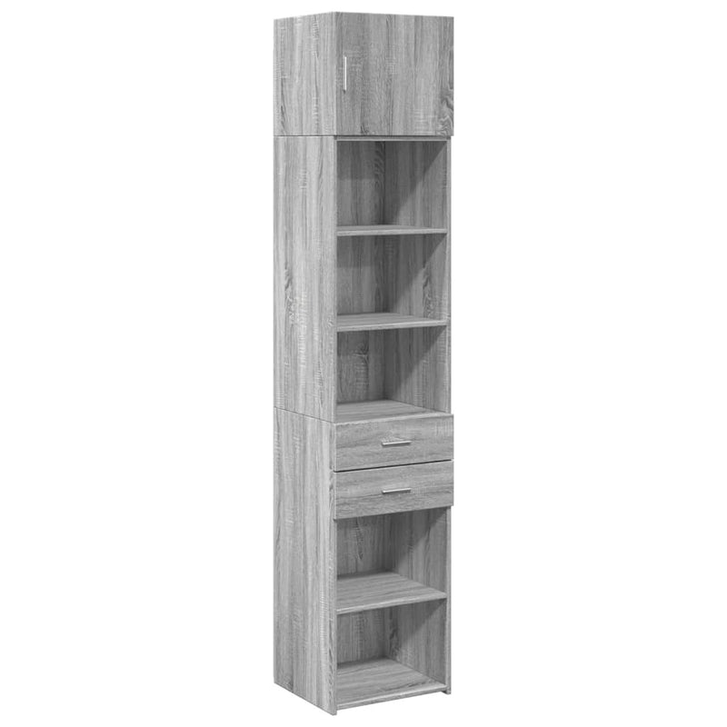 Slim Storage Cabinet Grey Sonoma 45x42.5x225 cm Engineered Wood