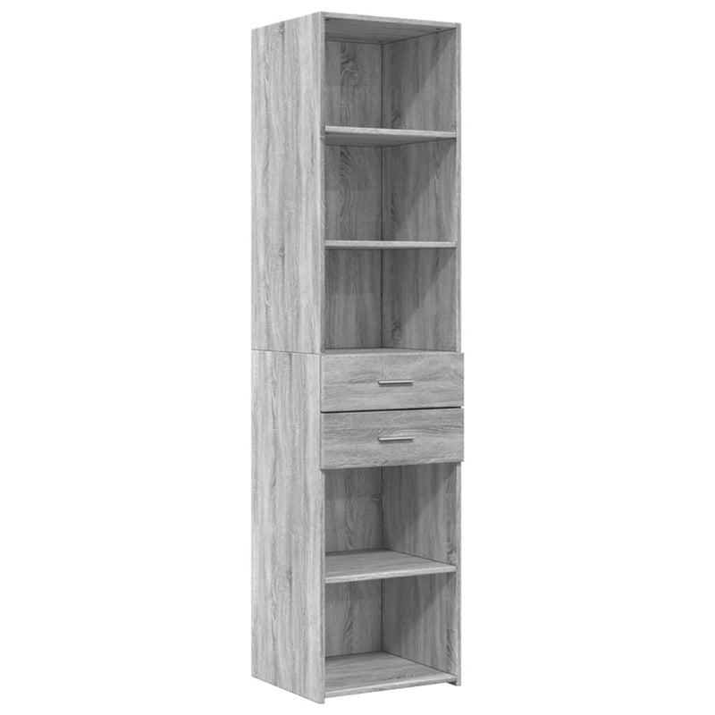 Slim Storage Cabinet Grey Sonoma 45x42.5x225 cm Engineered Wood