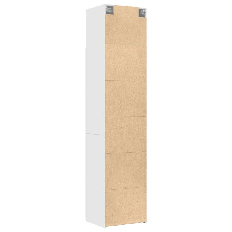 Slim Storage Cabinet White 50x42.5x225 cm Engineered Wood