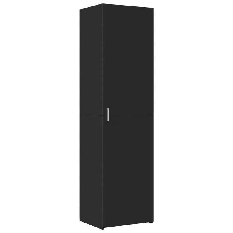 Slim Storage Cabinet Black 50x42.5x225 cm Engineered Wood