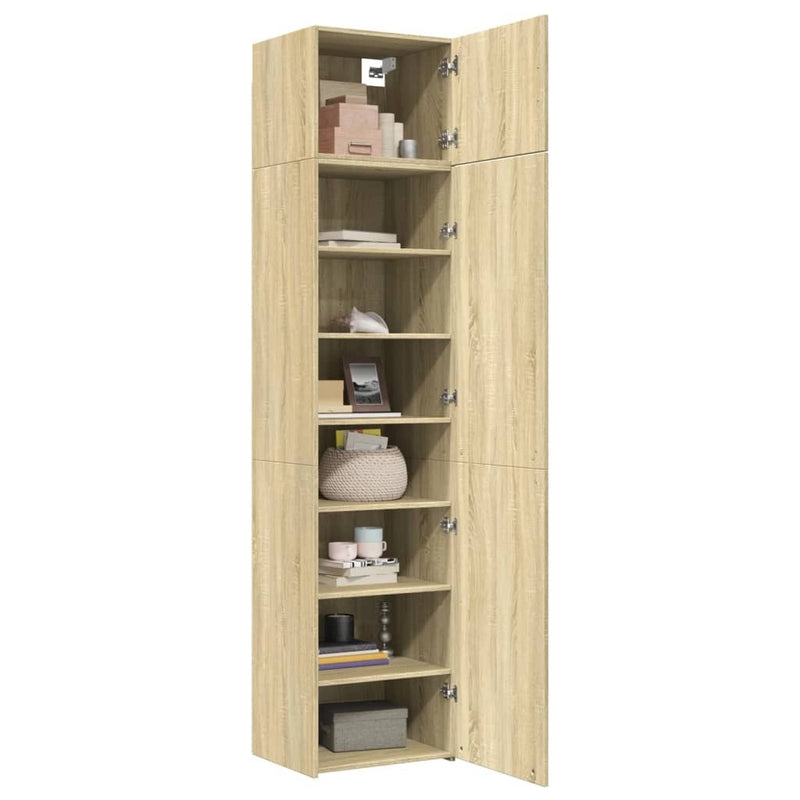 Slim Storage Cabinet Sonoma Oak 50x42.5x225 cm Engineered Wood